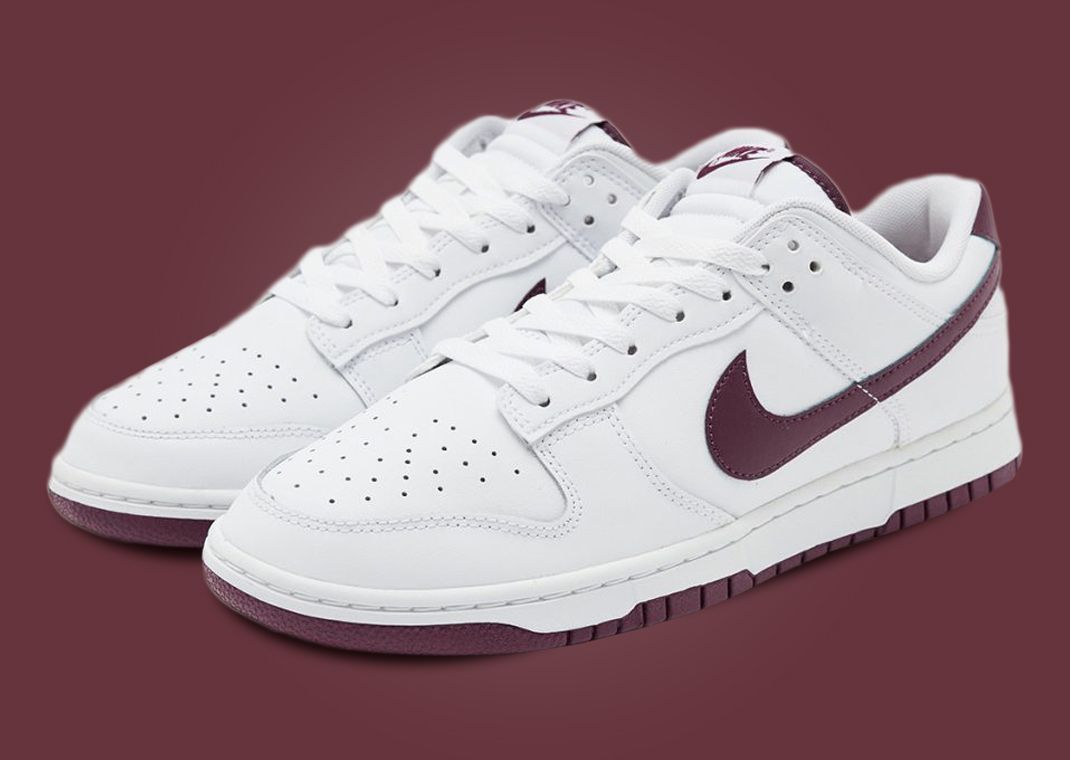 Nike Dunk Low White Night Maroon