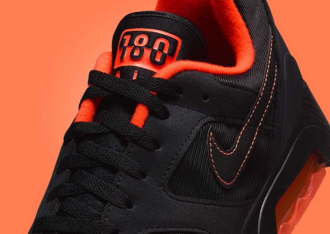 Nike Air 180 Black Hyper Crimson Tongue