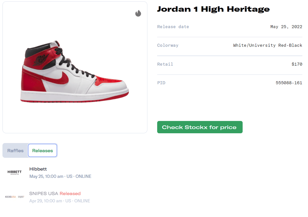 Air Jordan 1 High Heritage Release Guide