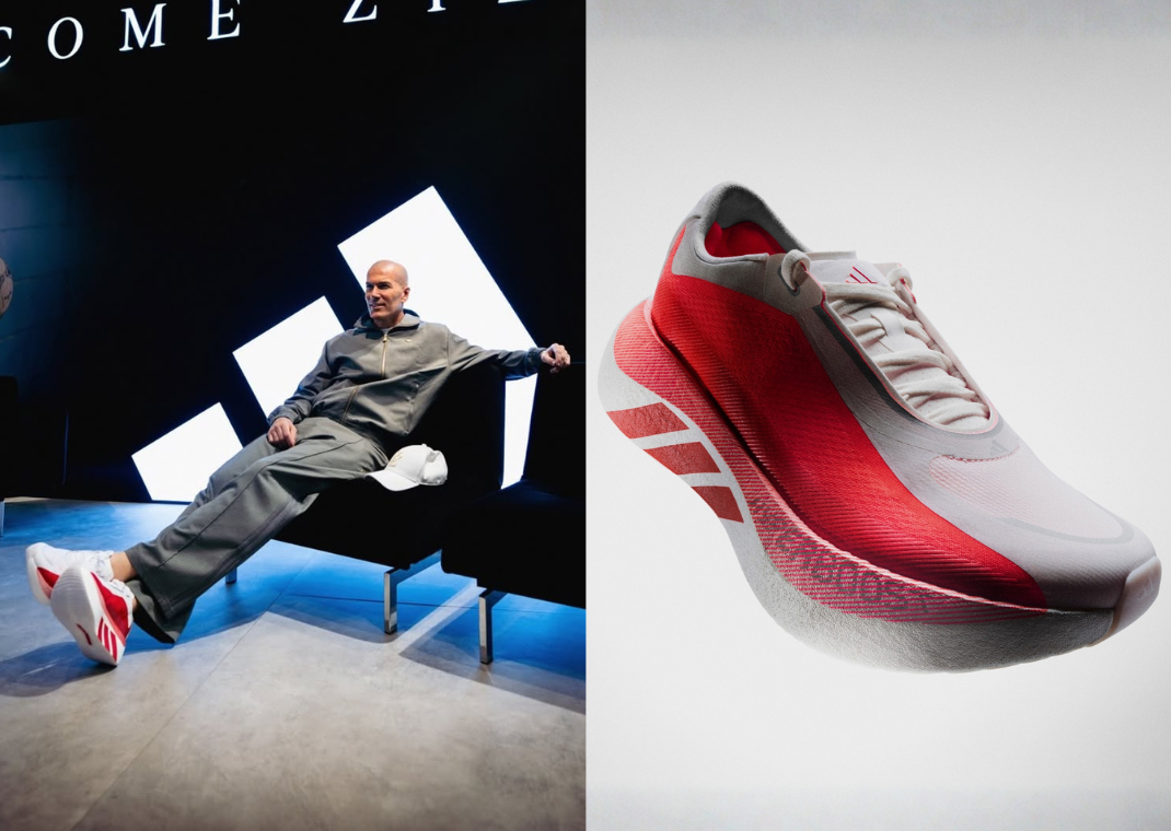 Zinedine Zidane wearing the adidas Hyperboost Edge