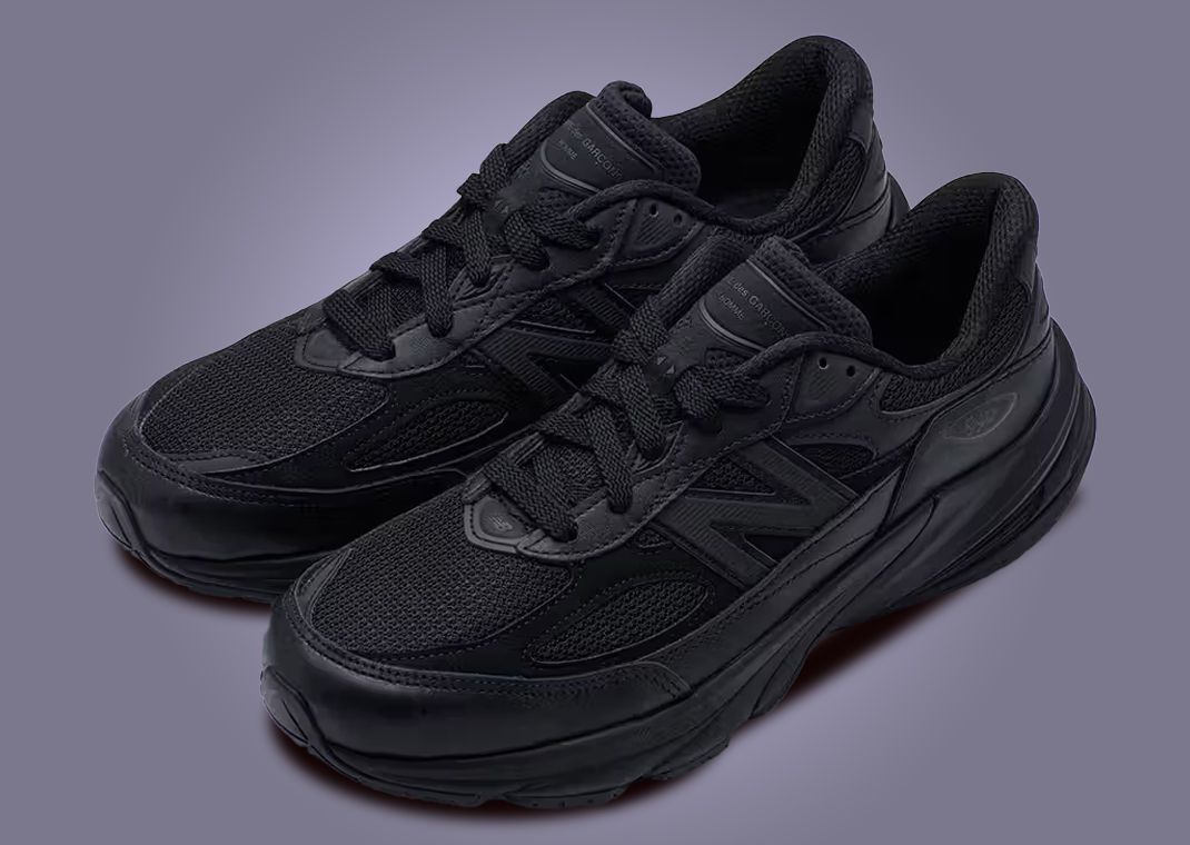Comme des Garçons Homme x New Balance 990v6 Made in USA Black Angle