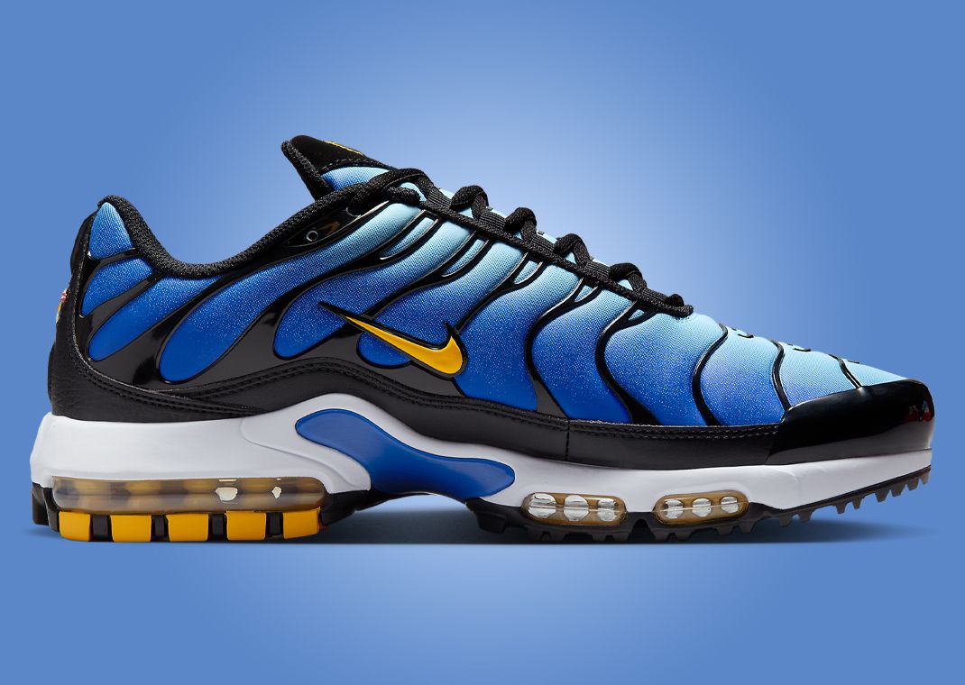 blue and yellow air max plus