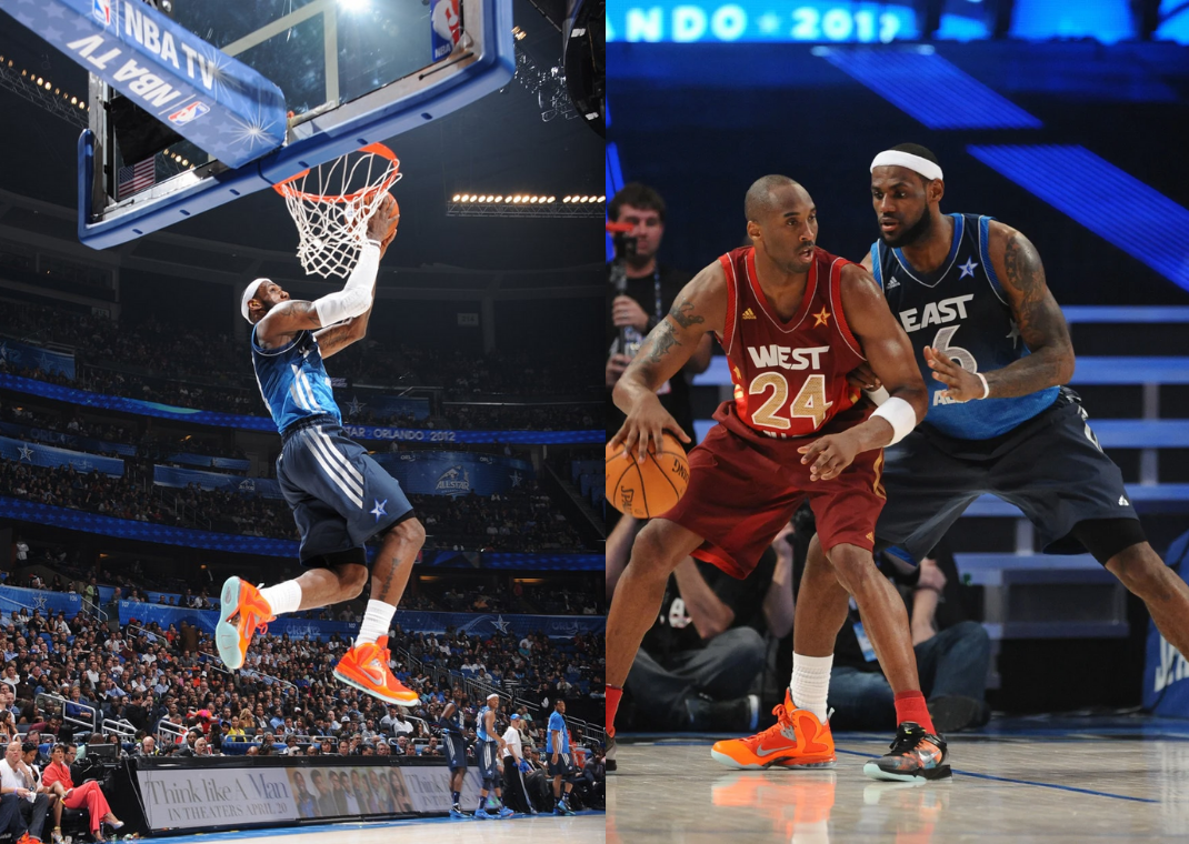 LeBron playing in the Nike LeBron 9 "Big Bang" during 2012 All-Star Game