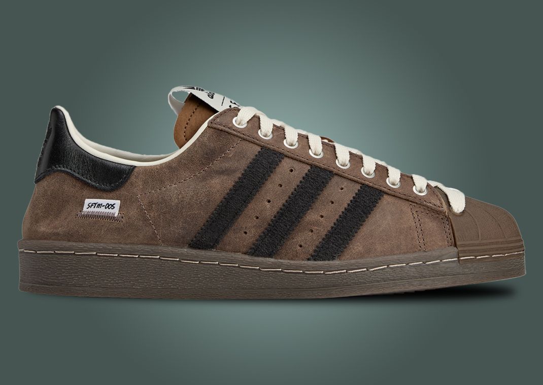 SFTM x adidas Superstar 82 Brown Lateral