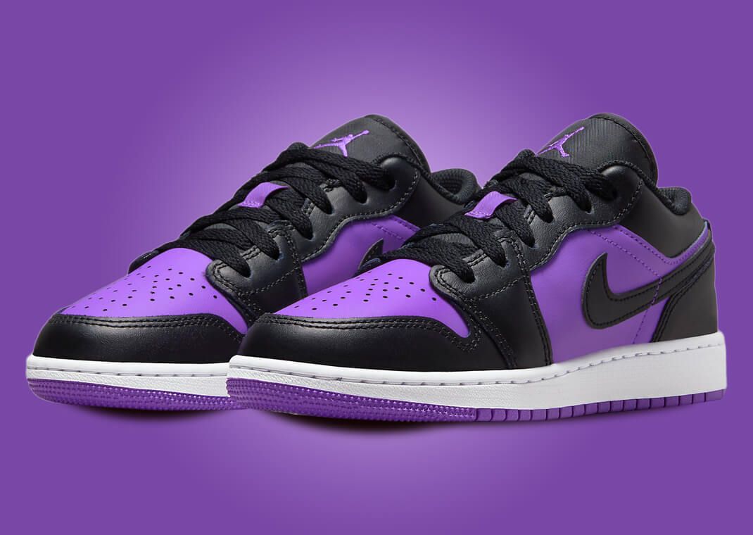 Air Jordan 1 Low Purple Venom Black (GS)