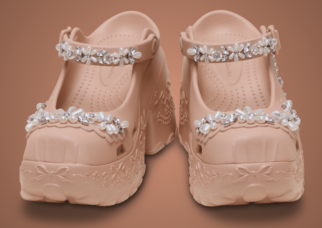 Simon Rocha x Crocs Ballerina Platform Pink Caramel - Front