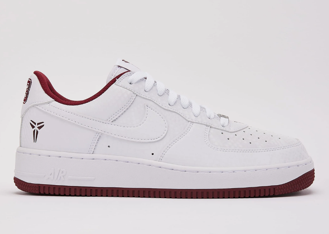 Kobe Bryant Nike Air Force 1 Low Lower Merion Aces White Lateral