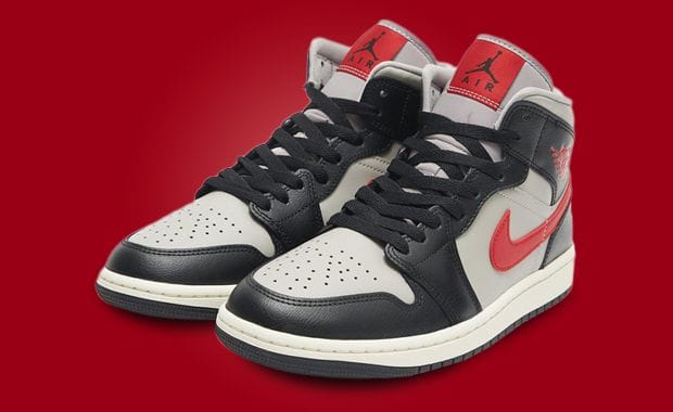This Women’s Exclusive Air Jordan 1 Mid Gets Accented By Gym Red