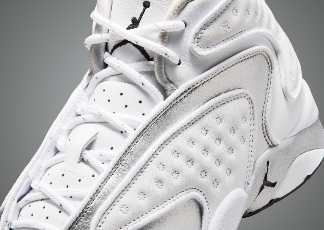 Air Jordan OG White Metallic Silver (W) laces 