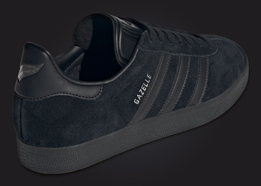 All Blacks x adidas Gazelle 25th Anniversary Heel Angle