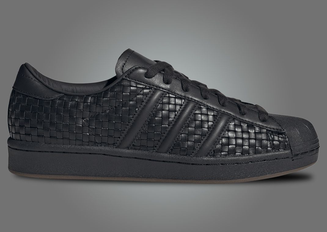 adidas Superstar Vintage Woven Black W Lateral
