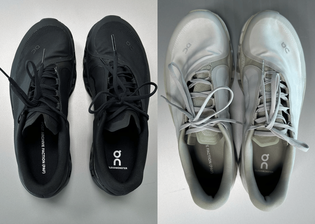 POST ARCHIVE FACTION x ON Running Cloudmonster (Image via hikingpatrol)