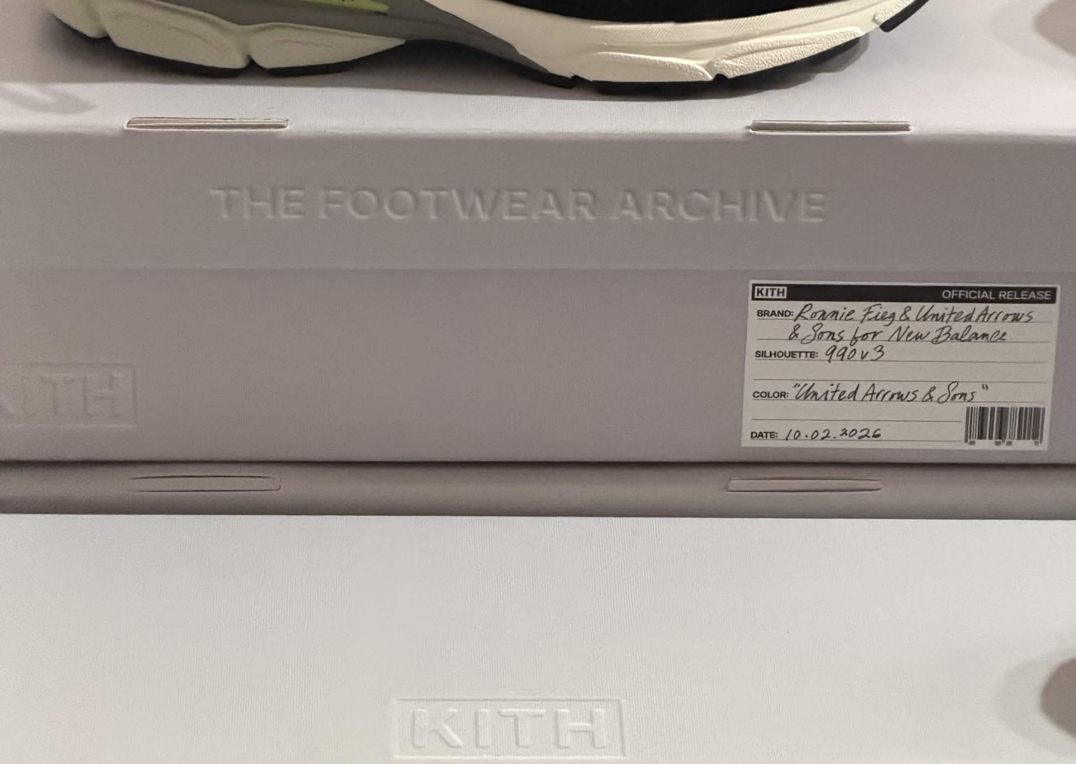 Kith x United Arrows & Sons x New Balance 990v3 Black