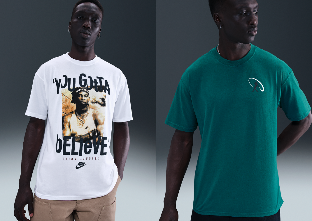 Deion Sanders Nike T-Shirt (left) and Ken Griffey Jr. Nike T-Shirt (right)
