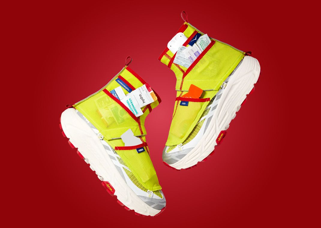The Nicole McLaughlin x Hoka Mafate Three2 White Neon