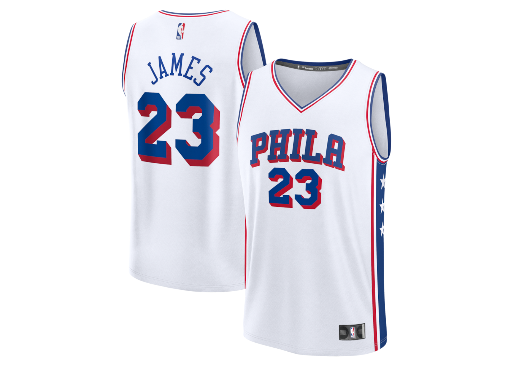 LeBron James Philadelphia 76ers Fanatics Youth Fast Break Jersey - Association Edition - White