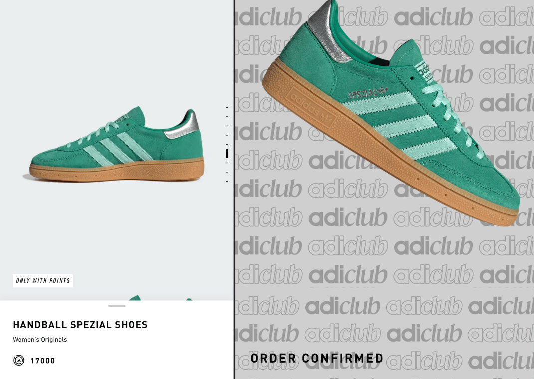 Shoes offered on the adidas app