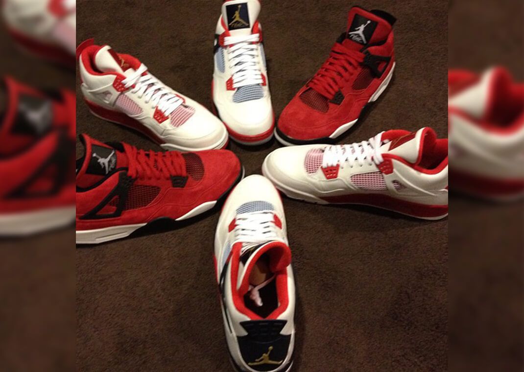 Air Jordan 4 Retro Olympic PE's (image via 