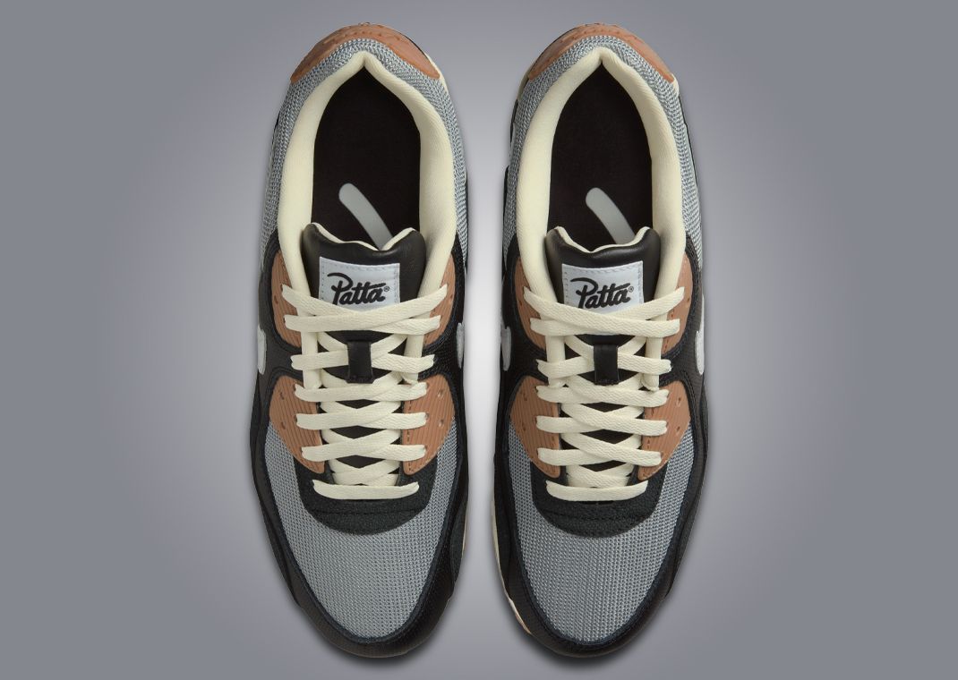 Patta x Nike Air Max 90 Waves Black Particle Grey Top
