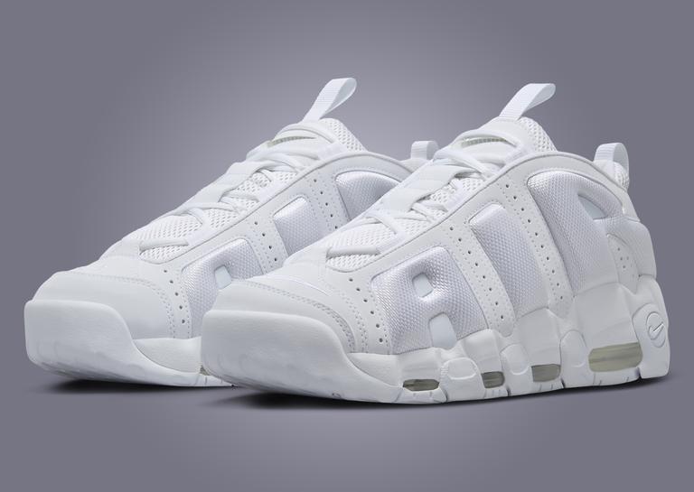 Nike Air More Uptempo Low White Angle