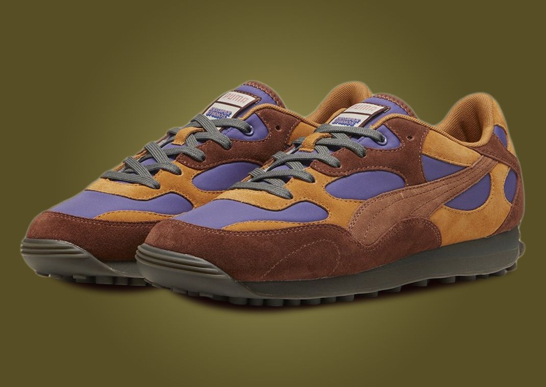 KidSuper Studios x Puma Easy Rider Brown Purple Angle