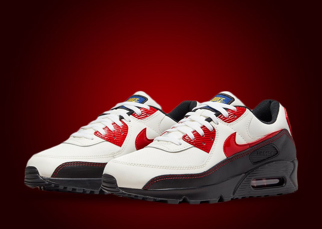 Nike Air Max 90 Sail University Red Black