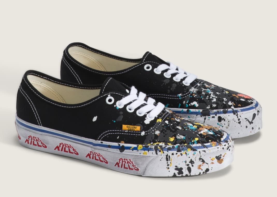 Gallery Dept. adds a Paint-Splattered Black Authentic to Vans Art