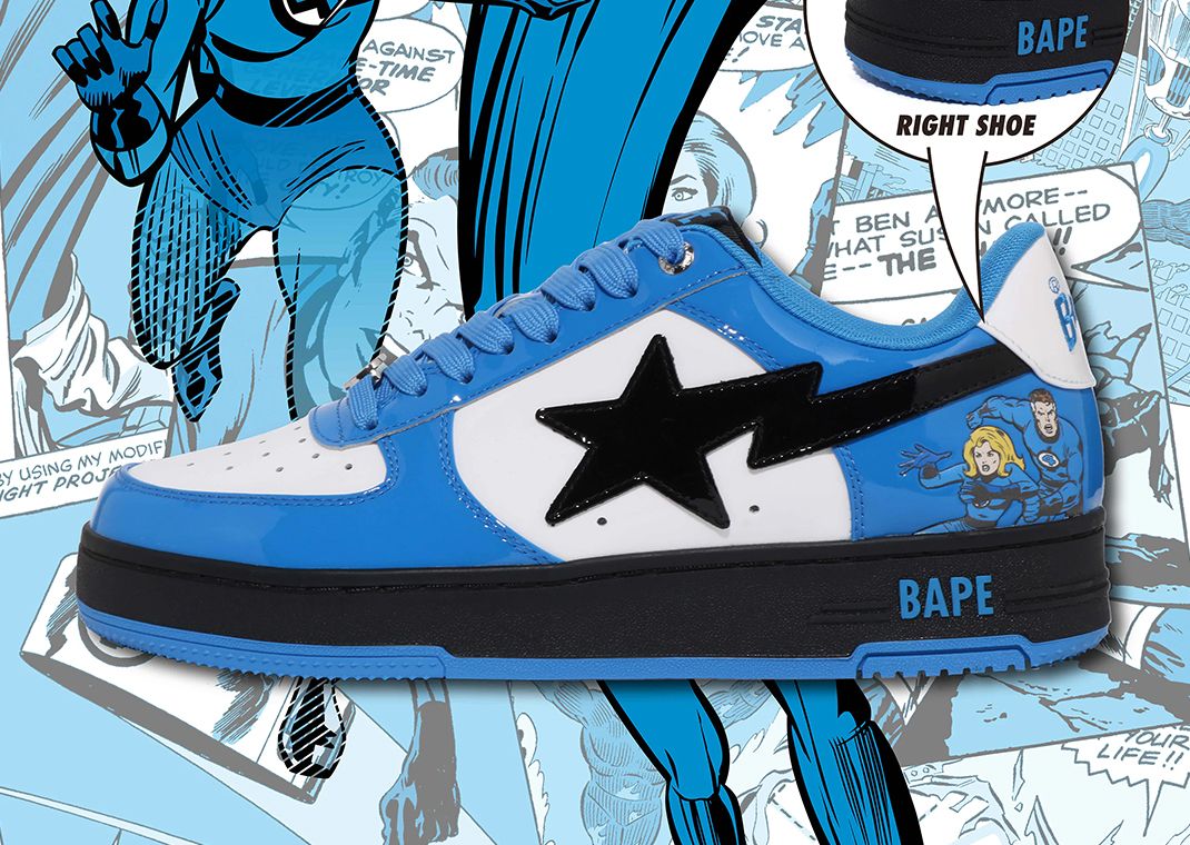 The Fantastic Four x A Bathing Ape BAPE STA Mr. Fantastic & Invisible Woman Lateral