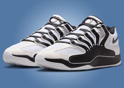 Nike KD 18 TB White Black Angle