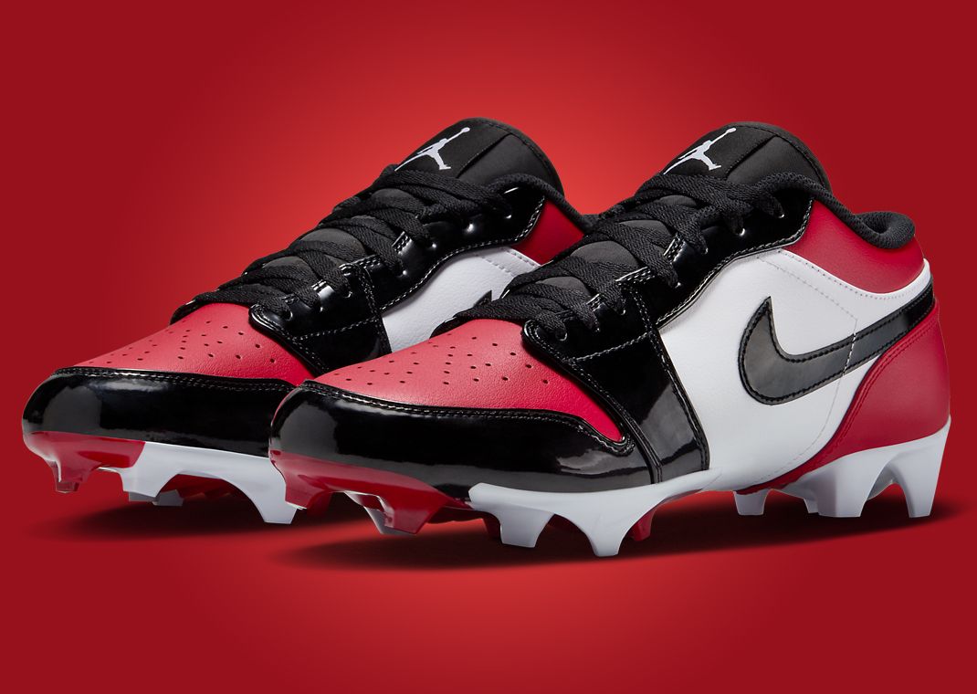 The Air Jordan 1 Low TD Cleat Bred Toe is Available Now display picture 1