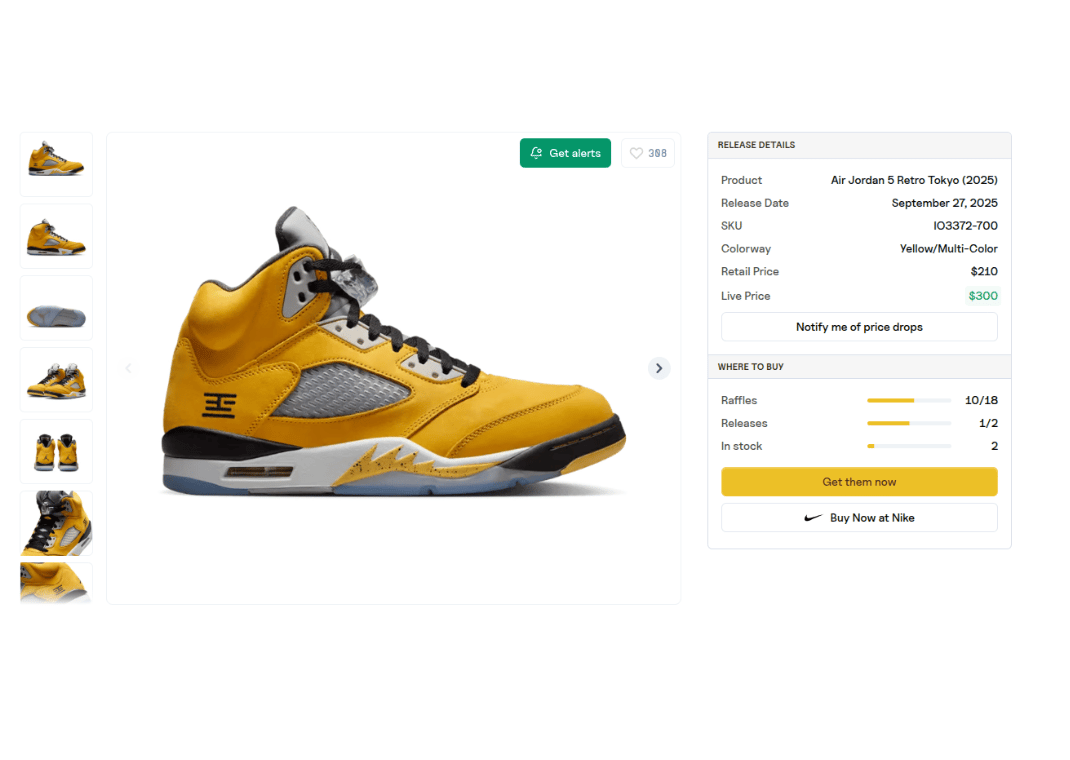 Where to Buy the Air Jordan 5 Retro Tokyo