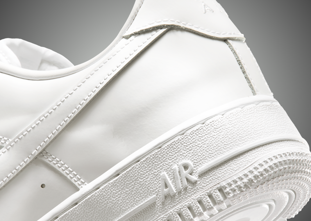 Nike Air Force 1 Low Patent Leather Premium White heel details