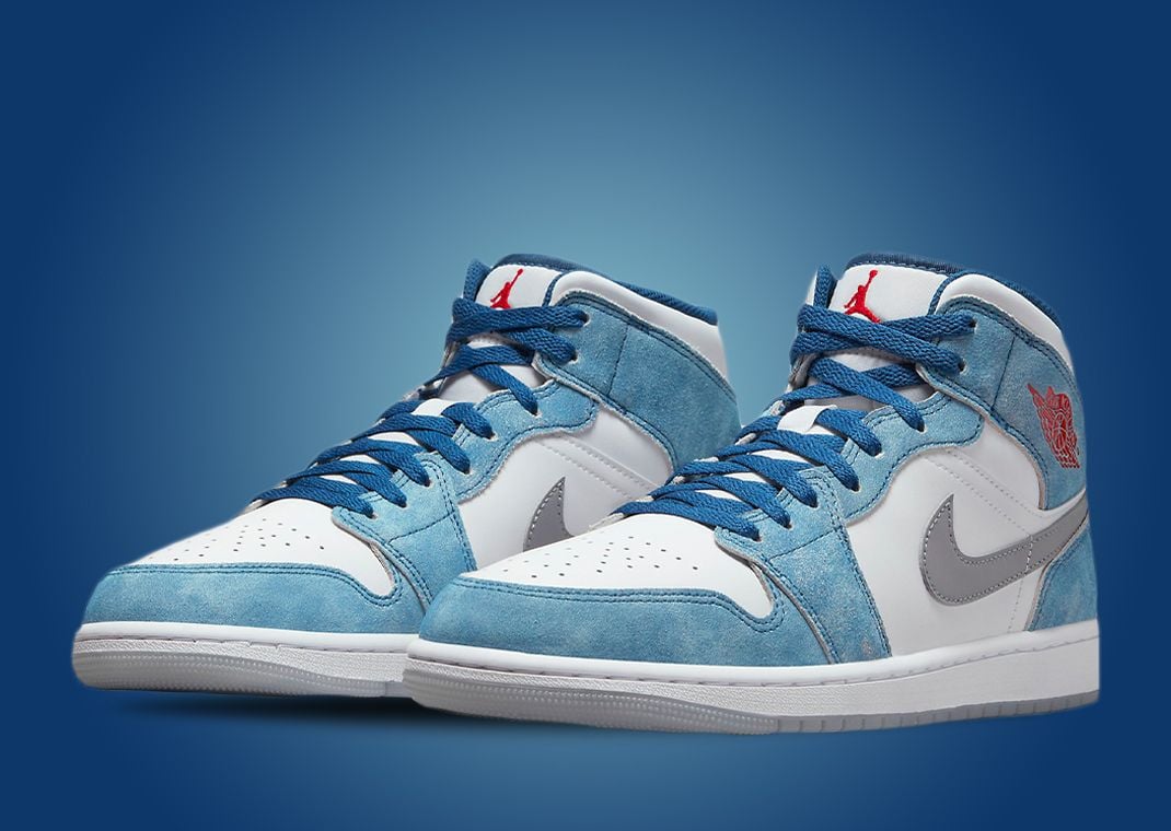 Air Jordan 1 Mid "French Blue Light Steel Grey"