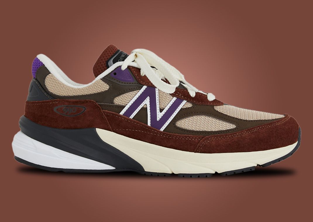 New Balance 990v6 Made in USA Rich Oak Cosmic Grape Lateral
