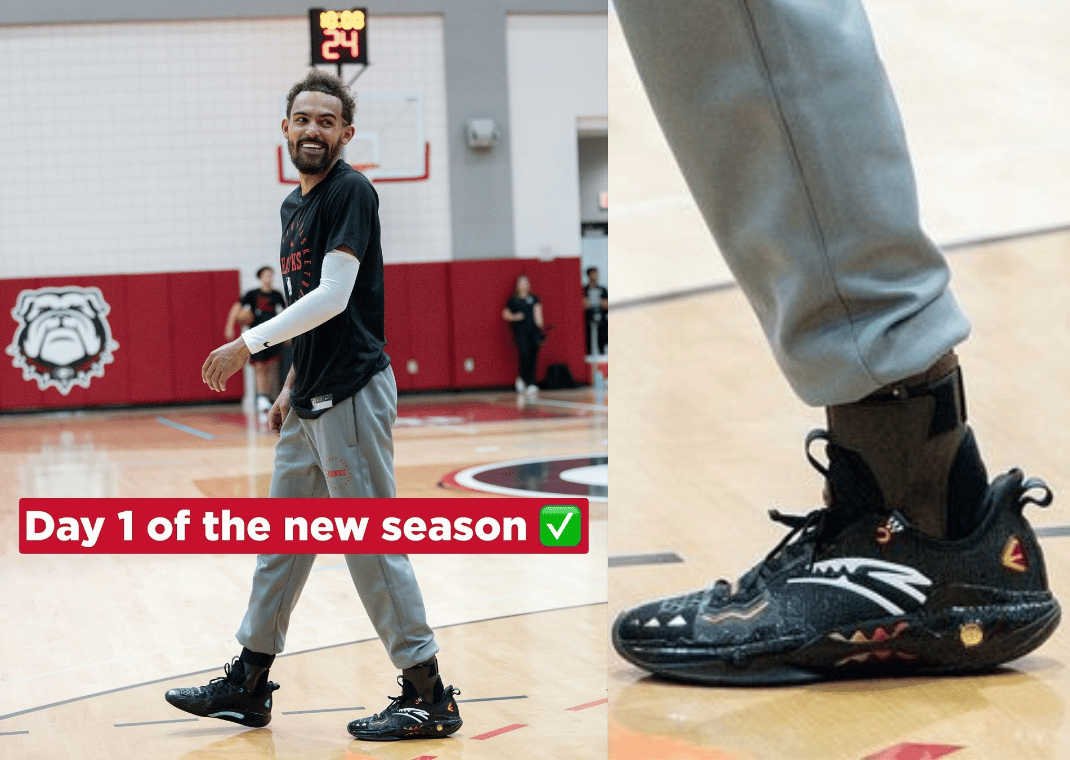 Trae Young wearing ANTA Shockwave 5 Pro