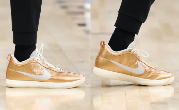 Devin Vassell Preps for the NBA Finals with a Gold PE Pair of Nike Book 2s