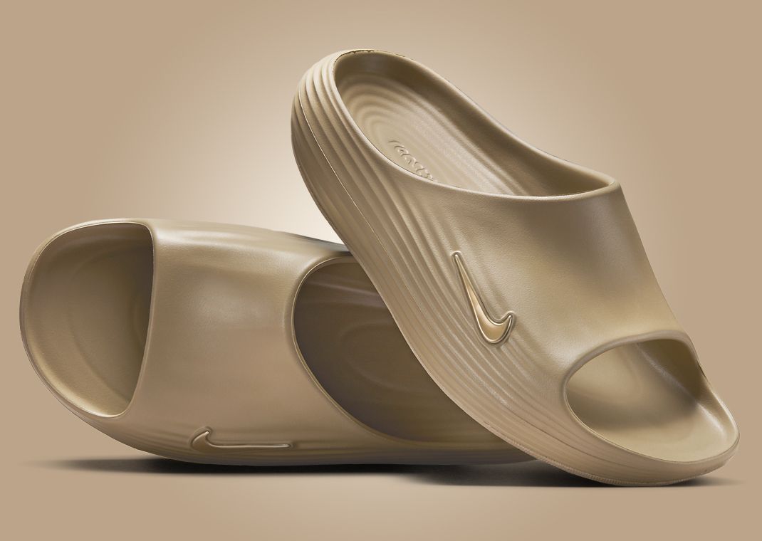 Nike ReactX Rejuven8 Slide Khaki Angle