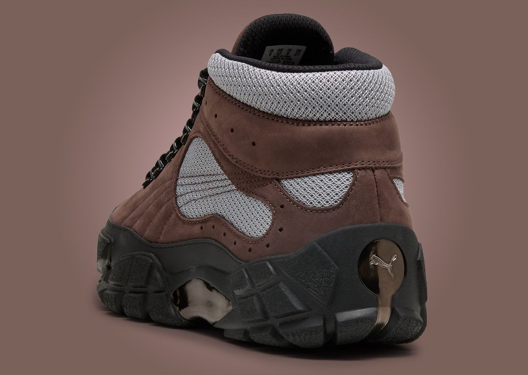 Skepta x Puma Forever Mid Brown Black Heel Angle