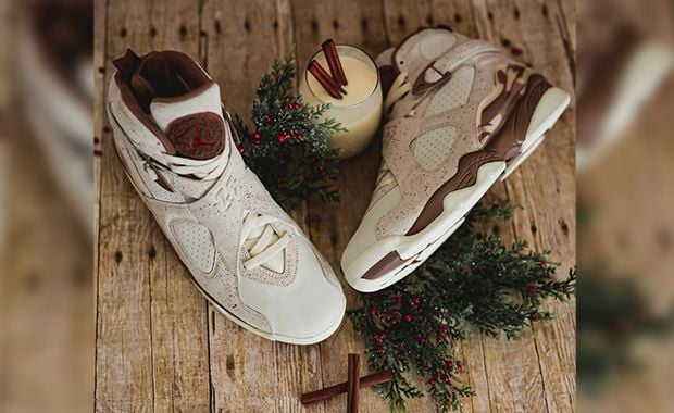 Jordan Brand Athletes Gifted An Egg Nog-Themed Air Jordan 8 PE