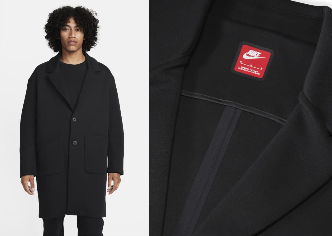 Nike Sportswear Tech Fleece Reimagined Men's Loose Fit Trench Coat Black