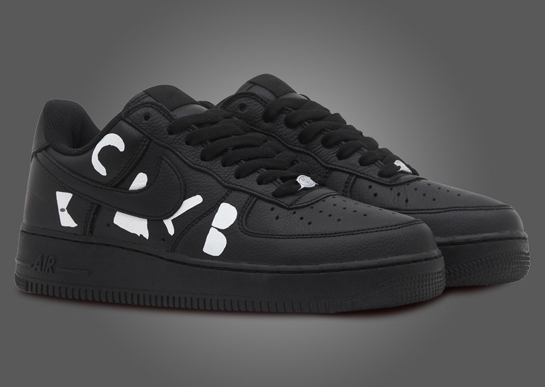 The CDG Black x Nike Air Force 1 Low Black is Available Now