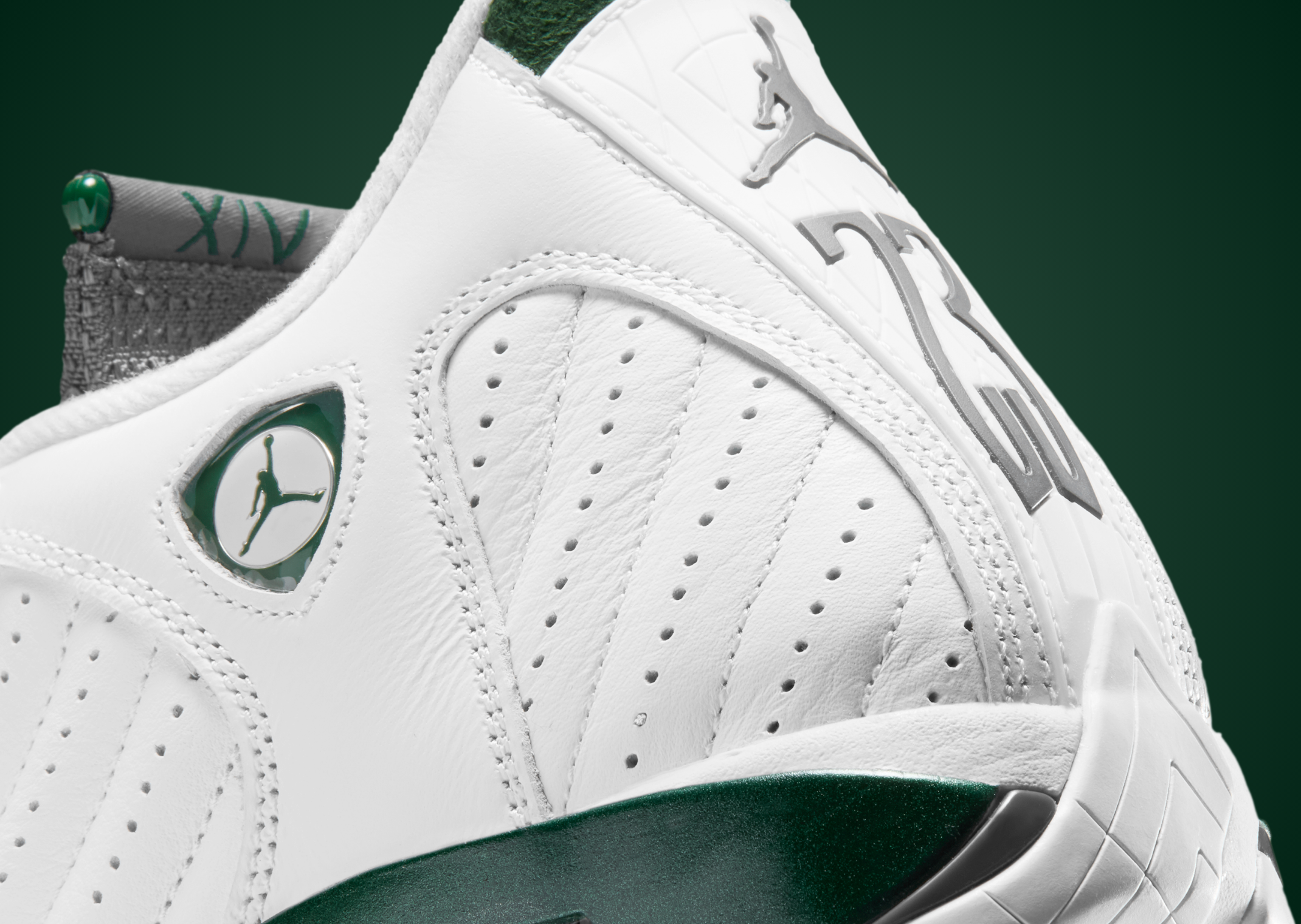 Air Jordan 14 Retro Forest Green - Heel Detail