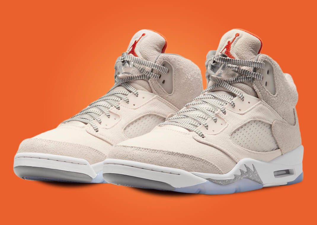 Orange jordan 5 online