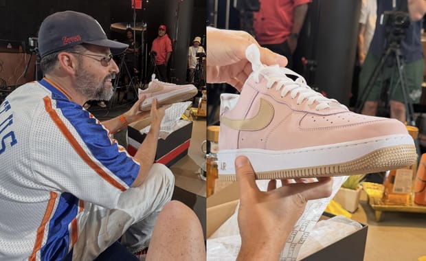 Ronnie Fieg Shows Off a Kith x Nike Reverse Linen Air Force 1 on Fat Joe and Jadakiss’ Podcast