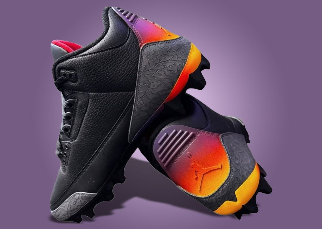 Custom J. Balvin x Air Jordan 3 Retro Rio Cleats for Devin White