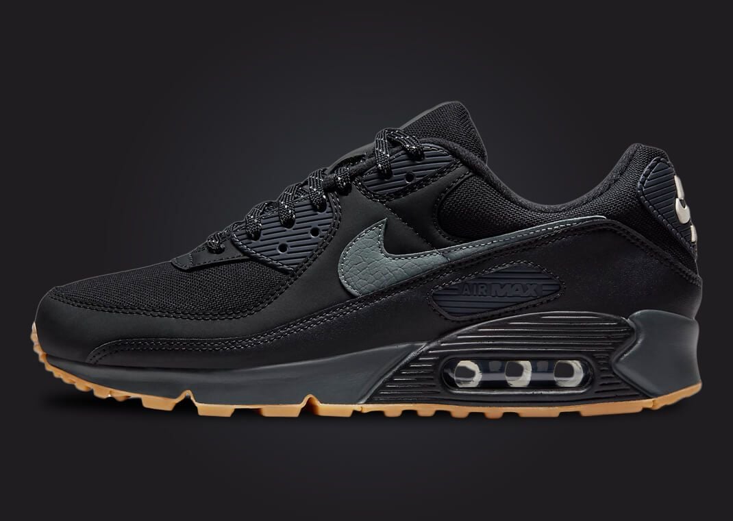 Nike Air Max 90 Black Smoke Grey Gum 