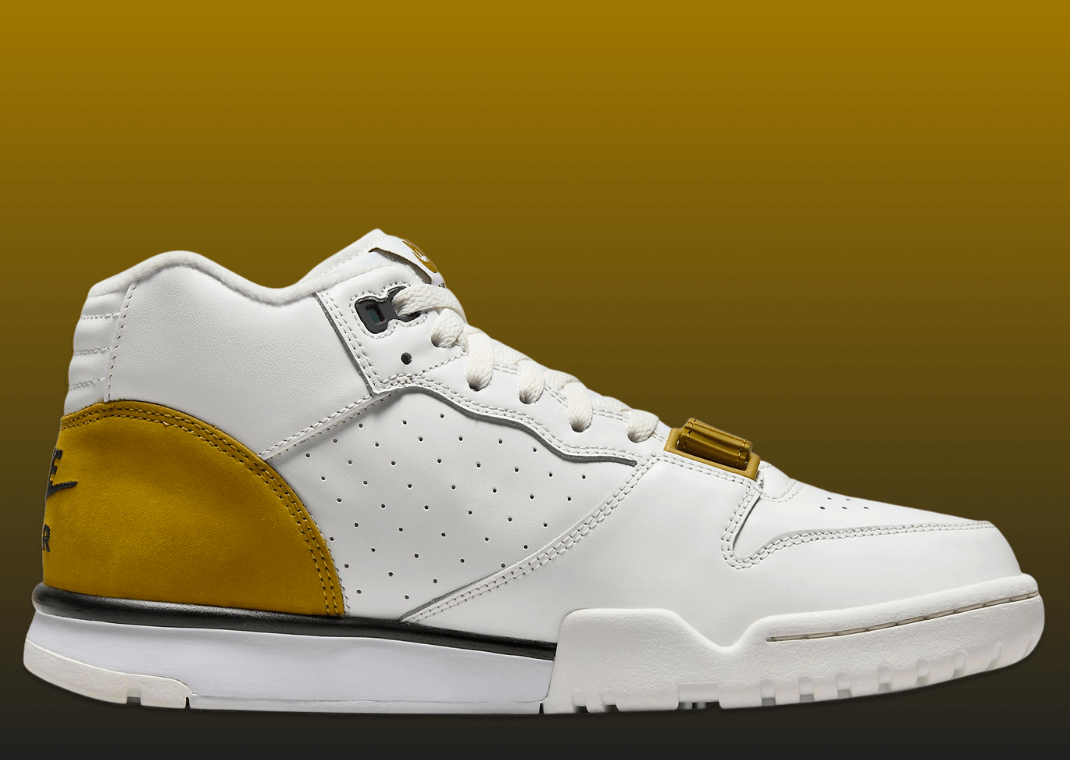 The Nike Air Trainer 1 White Black Bronzine Left