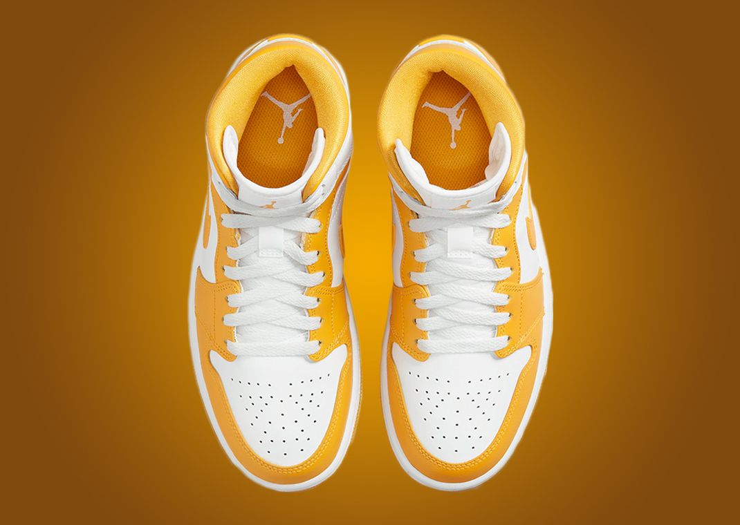 air jordan 1 mid trainers white university gold cactus flower black