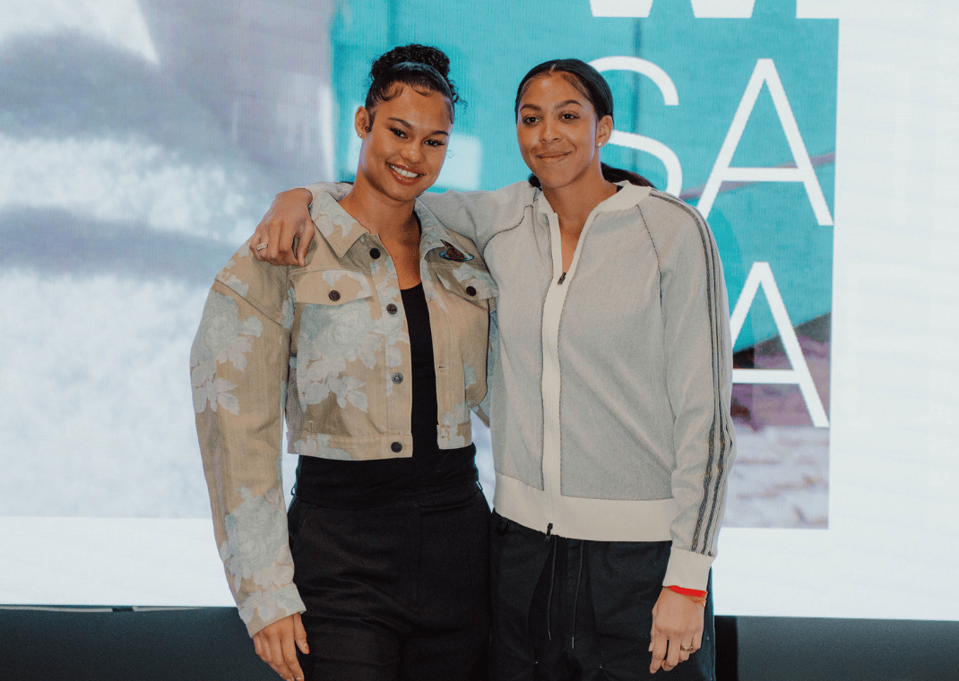 Satou Sabally (left) with Candace Parker (right)