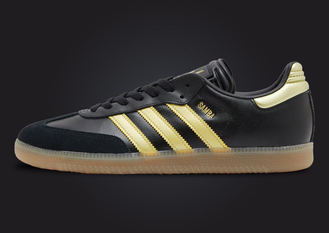 Lionel Messi x adidas Samba Black Gold Lateral